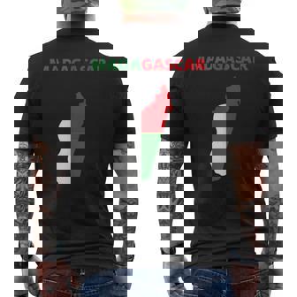 Drapeau Et Carte De Madagascar T-shirt imprimé au dos - Cadeauxyz