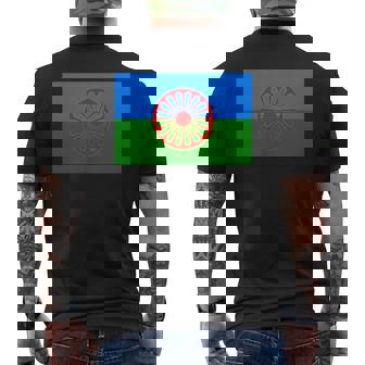 Drapeau Gitan Manouche Roumanie Gens Du Voyage Niglo T-shirt imprimé au dos - Cadeauxyz