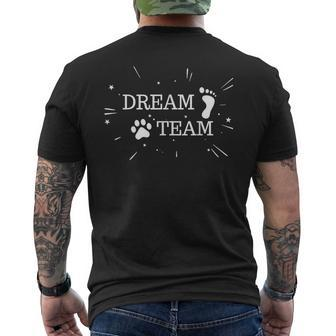 Dream Team Dog Slogan T-Shirt mit Rückendruck - Seseable
