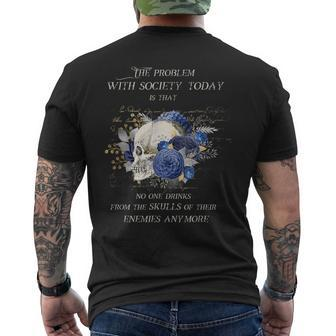 Drink From The Skull Of Your Enemies Wrong Society Skulls Men's T-shirt Back Print - Monsterry DE