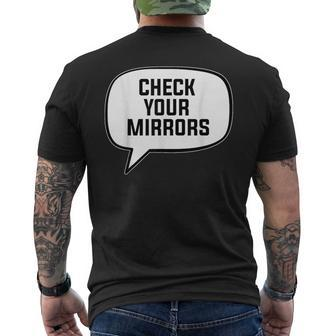 Driving Instructor Check Your Mirror Uk Learner Driver Men's T-shirt Back Print - Thegiftio UK