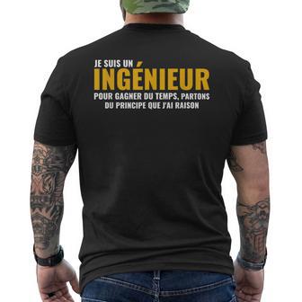 Drôle Engineer Ingénieurs Mécanique Ont Toujours Raison T-shirt imprimé au dos - Cadeauxyz