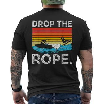 Drop The Rope Surfboarding Surfer Summer Surf Water Sports Men's T-shirt Back Print - Monsterry