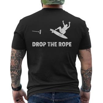 Drop The Rope Wakesurfing Wakesurf Vintage Wake Surf Men's T-shirt Back Print - Monsterry UK