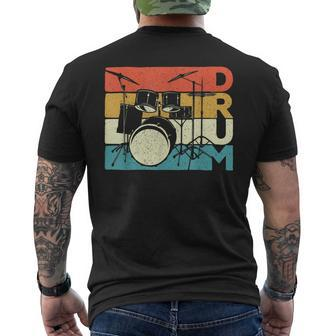 Drum Drummer Music Band Lover Percussion Lover Drumming Men's T-shirt Back Print - Thegiftio UK