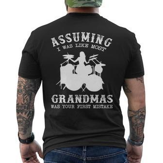 Drum Grandmas Men's T-shirt Back Print | Mazezy