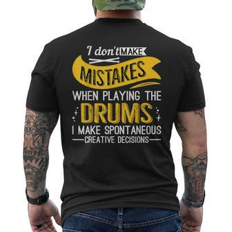 Drum Set Drummer Percussionist Drum Player Drumming Men's T-shirt Back Print - Monsterry