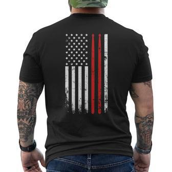 Drum Sticks Vintage American Flag For Drummers Men's T-shirt Back Print | Mazezy
