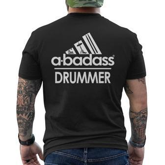 Drummer Badass Men's T-shirt Back Print | Mazezy