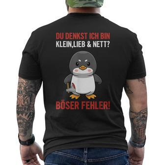 Du Denkst Ich Bin Klein, Lieb & Nett? Irrtum Kurzärmliges Herren-T-Kurzärmliges Herren-T-Shirt in Deutsch - Seseable