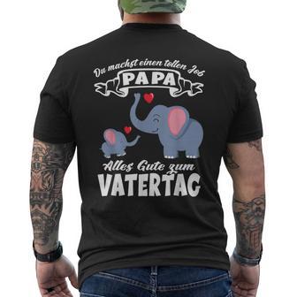 Du Machst Einen Tolle Job Papa Father's Day Baby Elephant Heart S T-Shirt mit Rückendruck - Geschenkecke