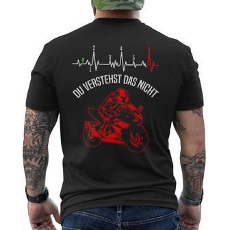 Du Verstehst Das Nicht Motorrad Herzschlag Schwarzes Kurzärmliges Herren-T-Kurzärmliges Herren-T-Shirt für Biker - Seseable