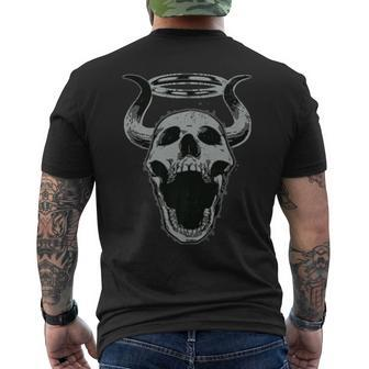 Duality Skull Graffiti Stencil Street Demon Men's T-shirt Back Print - Monsterry CA