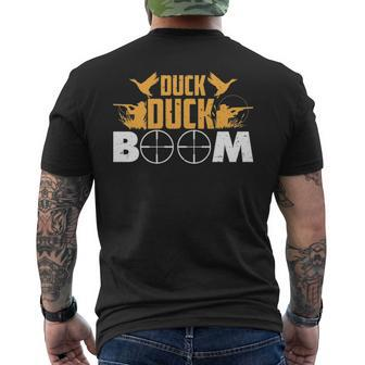 Duck Duck Boom Cool Duck Hunter Hunting Hunt Gif Men's T-shirt Back Print | Mazezy