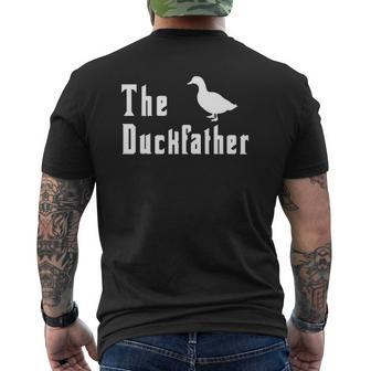 The Duckfather Duck Father Dad Father's Day Mens Back Print T-shirt | Mazezy