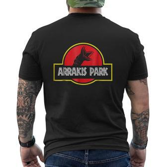 Dune Science Fiction Arrakis Park Mashup Dinosaur Mens Back Print T-shirt - Seseable
