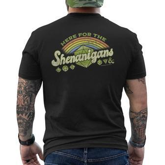 Dungeons & Dragons Here For The Shenanigans St Patrick's Men's T-shirt Back Print - Seseable