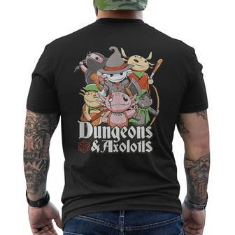 Dungeons And Axolotls Men's T-shirt Back Print - Monsterry UK