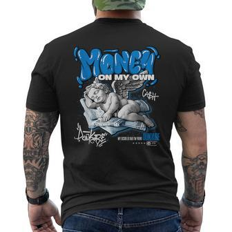 Dunkare Money Cash Military Blue 4S Matching Men's T-shirt Back Print - Seseable