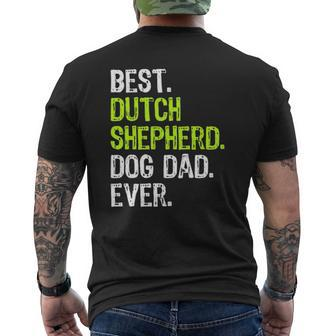 Dutch Shepherd Dog Dad Fathers Day Dog Lovers Mens Back Print T-shirt | Mazezy