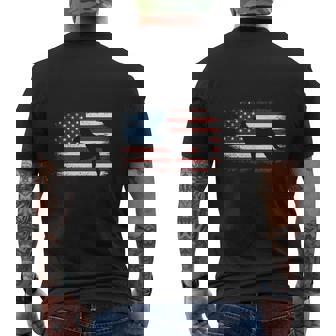Dutch Shepherd Silhouette American Flag 4Th Of July Mens Back Print T-shirt - Thegiftio