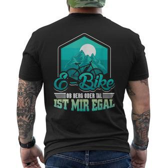 E-Bike Berg Or Tal Ist Mir Egal T-Shirt mit Rückendruck - Seseable