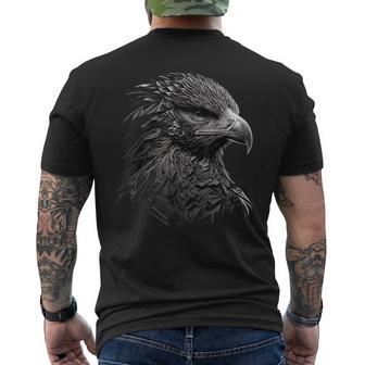 Eagle Bird Falcon Bird Motif Animal Men's T-shirt Back Print - Seseable