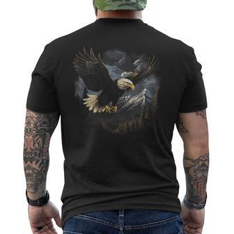 Eagle Bird Mountains Men's T-shirt Back Print - Seseable