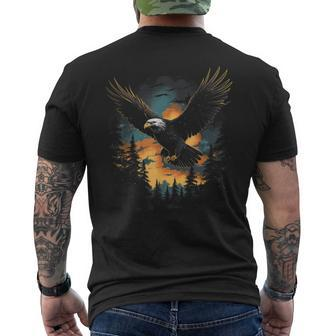 Eagle Forest Animal Wildlife Men's T-shirt Back Print - Monsterry DE