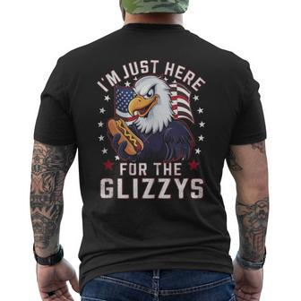 Eagle Im Just Here For The Glizzys Men's T-shirt Back Print - Monsterry CA