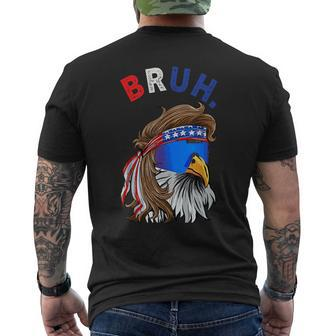 Eagle Mullet Sunglasses Bruh 4Th Of July Usa American Flag Men's T-shirt Back Print - Monsterry CA