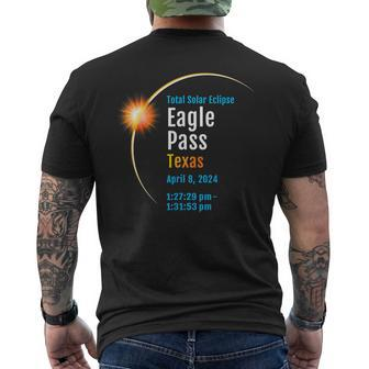 Eagle Pass Texas Tx Total Solar Eclipse 2024 1 Men's T-shirt Back Print | Mazezy