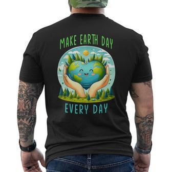 Earth Day 2024 Make Earth Day Every Day Cute Earth Day Men's T-shirt Back Print - Monsterry UK