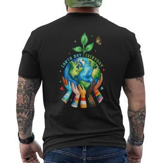 Earth Day 2024 Everyday Protect Environment Save The Planet Men's T-shirt Back Print - Seseable