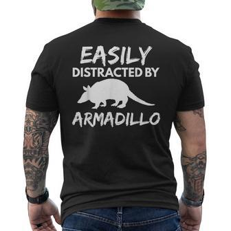 Easily Distracted Armadillo Animal Lover Men's T-shirt Back Print - Monsterry DE