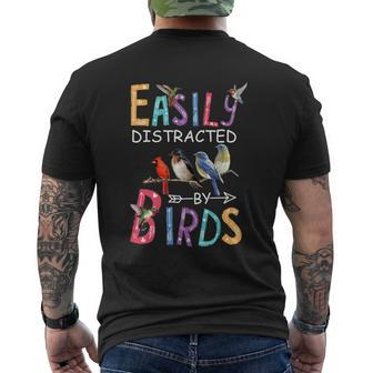 Easily Distracted By Birds Bird V2 Mens Back Print T-shirt - Thegiftio UK