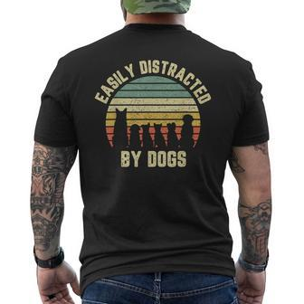 Easily Distracted By Dogs Dog Dog Lover T Men's T-shirt Back Print - Monsterry AU