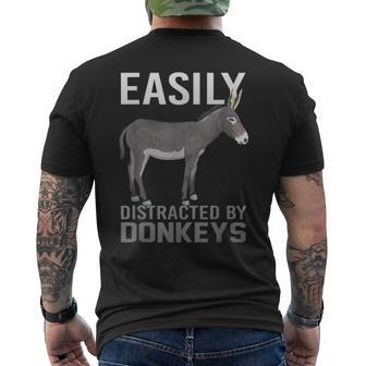 Easily Distracted By Donkeys Men's T-shirt Back Print - Thegiftio UK