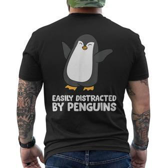 Easily Distracted By Penguins Penguin Men's T-shirt Back Print - Thegiftio UK