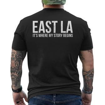 East La Its Where My Story Begins Los Angeles Men's T-shirt Back Print - Monsterry