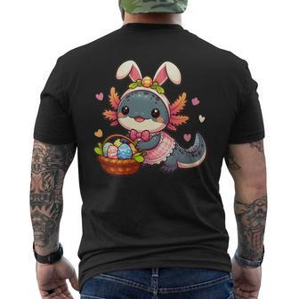 Easter Axolotl Bunny_Ears Eggs Boys And Girls Men's T-shirt Back Print | Mazezy AU