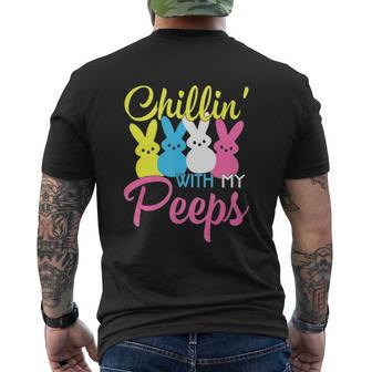 Easter Bunny Chilling With My Peeps Perfect Mens Back Print T-shirt - Thegiftio UK
