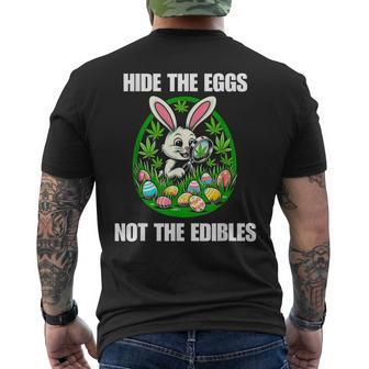 Easter Bunny Egg Edibles 420 Cannabis Stoner Weed Lover Men's T-shirt Back Print - Seseable
