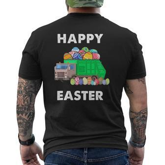 Easter Egg Garbage Truck S Men Boys Easter Bunny Basket Mens Back Print T-shirt | Mazezy