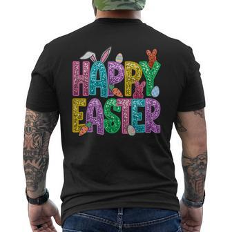 Easter Faux Sequin Bunny Men's T-shirt Back Print | Mazezy AU