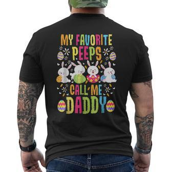 Easter My Favorite Peeps Call Me Daddy New Dad Men's T-shirt Back Print - Monsterry DE