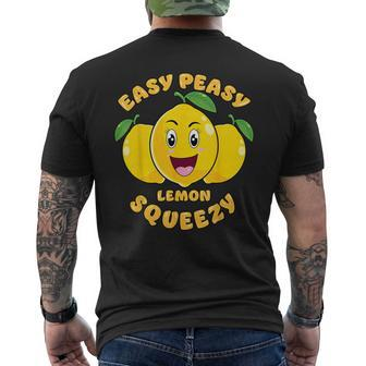 Easy Peasy Lemon Squeezy Summer Stand Lemonade Men's T-shirt Back Print - Monsterry UK