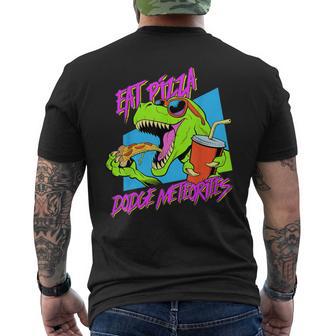 Eat Pizza Dodge Meteorites Rad Dinosaure T-shirt imprimé au dos - Cadeauxyz