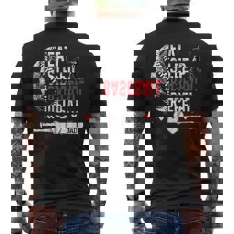 Eat Sleep Baseball Repeat Baseball Father's Day Dad Men's T-shirt Back Print - Thegiftio