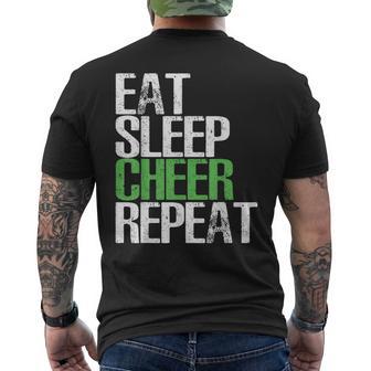 Eat Sleep Cheer Repeat Great Cheerleading Men's T-shirt Back Print - Monsterry AU